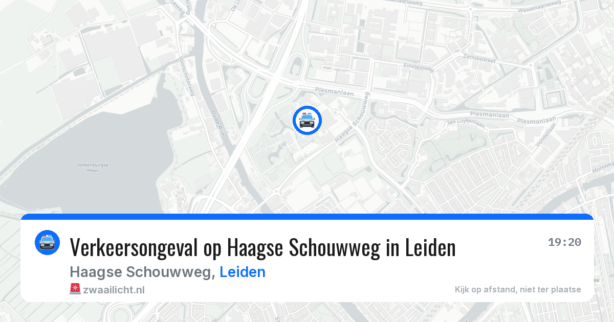 Verkeersongeval op Haagse Schouwweg in Leiden — 22 apr 2026