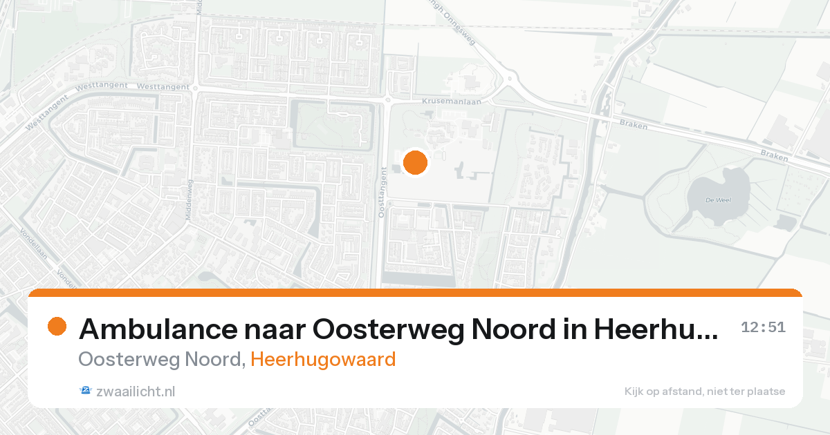 Ambulance naar Oosterweg Noord in Heerhugowaard — 2 jun 2026