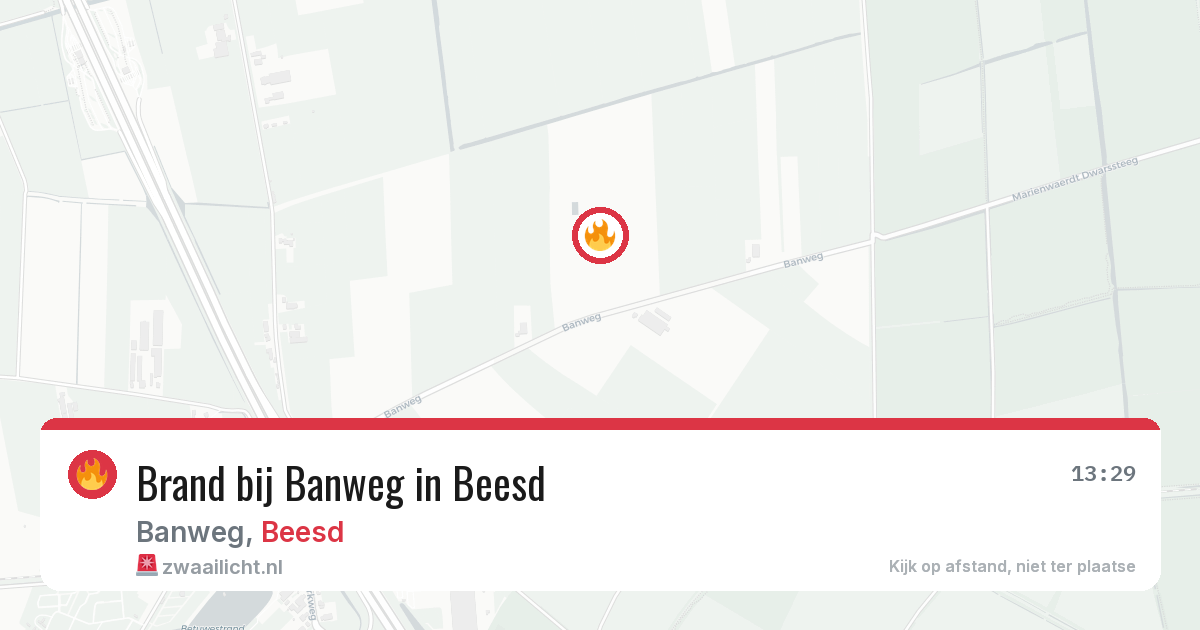 Brand bij Banweg in Beesd — 8 aug 2026