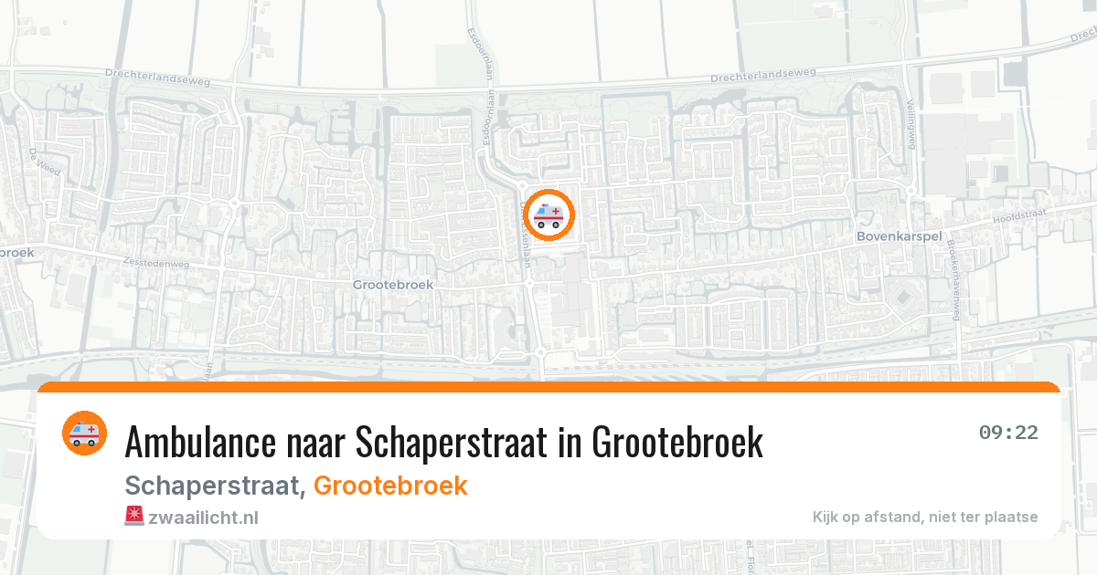 Ambulance naar Schaperstraat in Grootebroek — 30 mei 2026