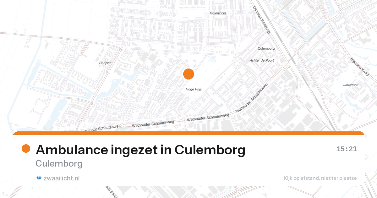 Ambulance ingezet in Culemborg — 25 aug 2026