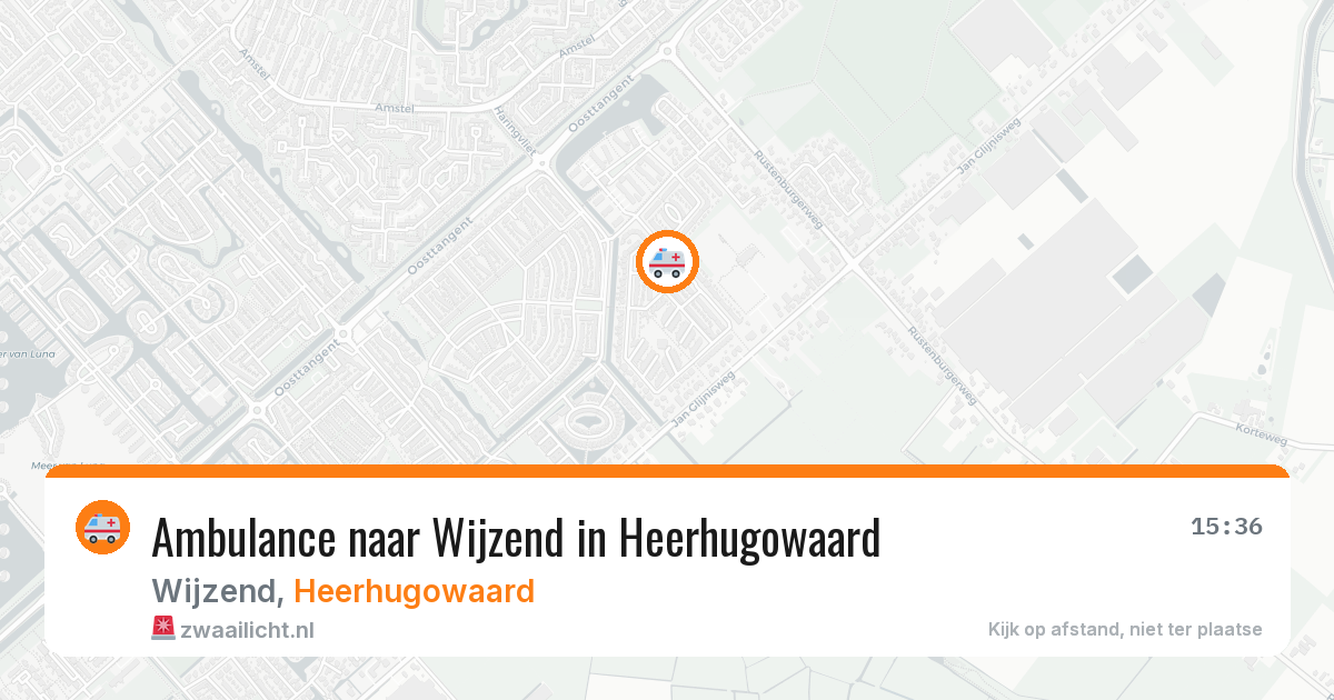Ambulance naar Wijzend in Heerhugowaard — 20 apr 2026