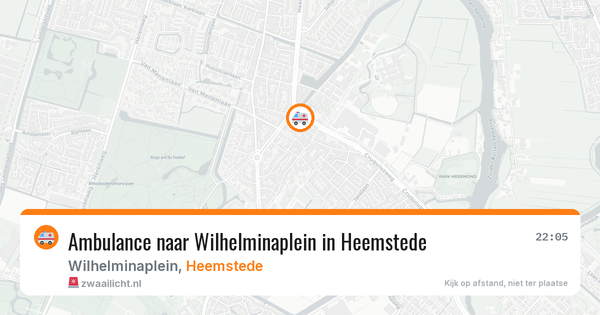 Ambulance naar Wilhelminaplein in Heemstede — 11 apr 2026