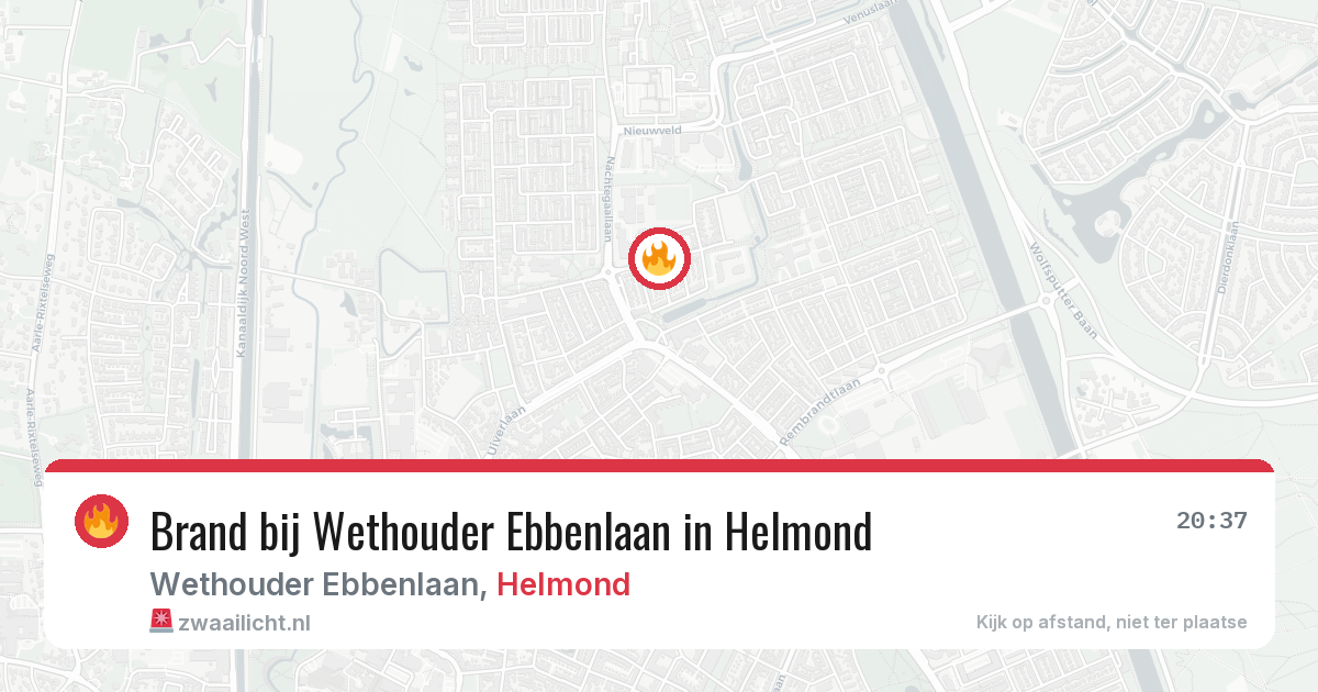 Brand bij Wethouder Ebbenlaan in Helmond — 4 mei 2026