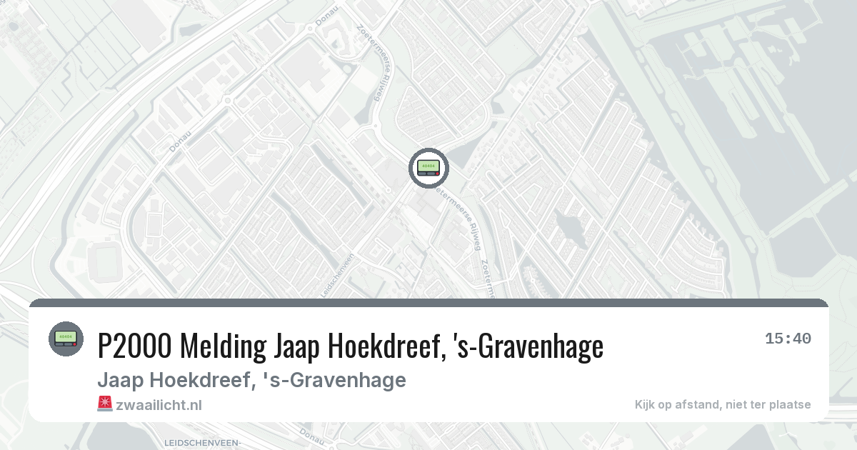 P2000 Melding Jaap Hoekdreef, 's-Gravenhage — 3 apr 2026