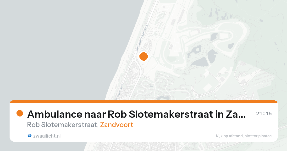 Ambulance naar Rob Slotemakerstraat in Zandvoort — 22 aug 2026