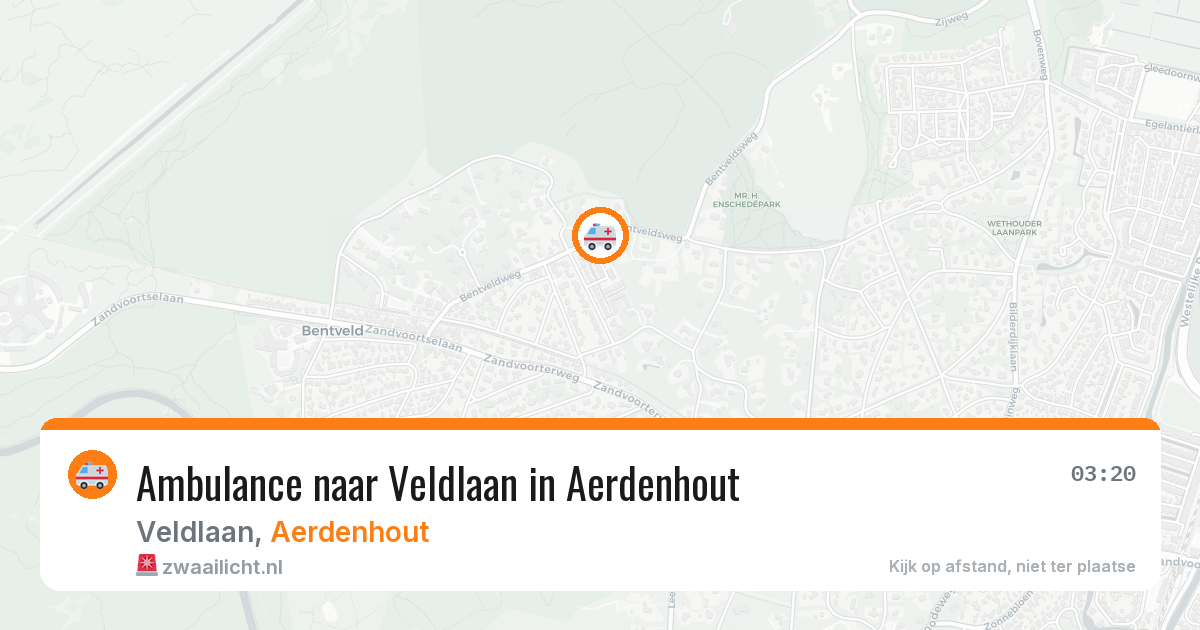 Ambulance naar Veldlaan in Aerdenhout — 31 jul 2026