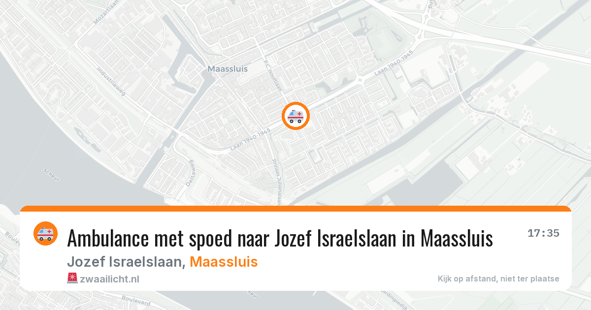 Ambulance met spoed naar Jozef Israelslaan in Maassluis — 5 aug 2026