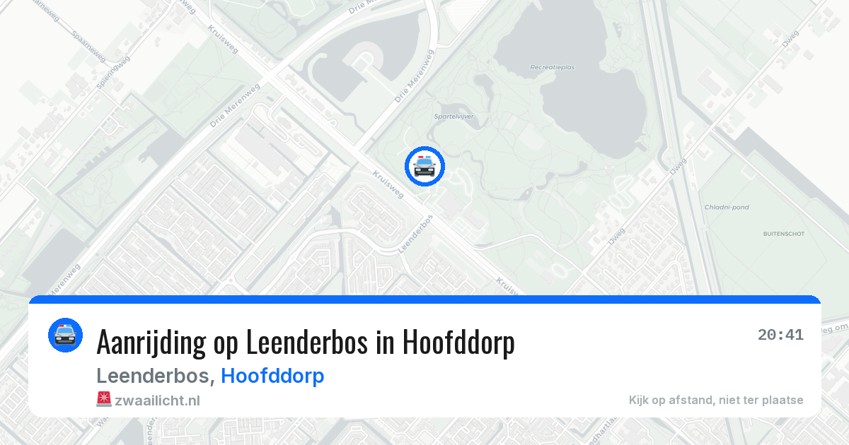 Aanrijding op Leenderbos in Hoofddorp — 26 jun 2026