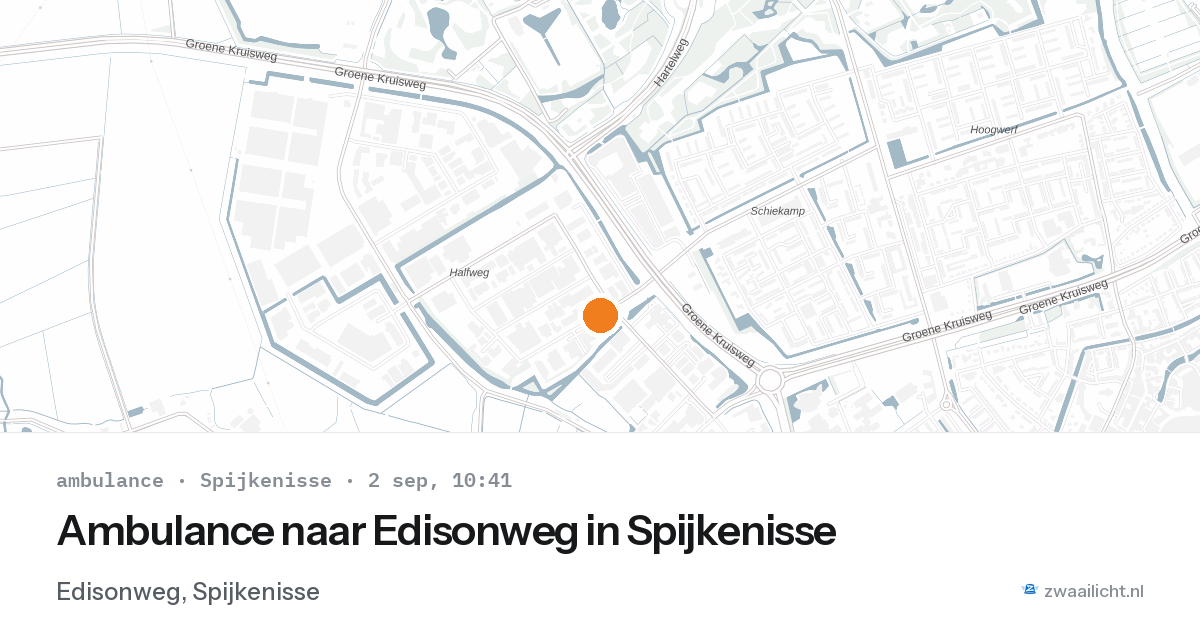 Ambulance naar Edisonweg in Spijkenisse — 2 sep 2026