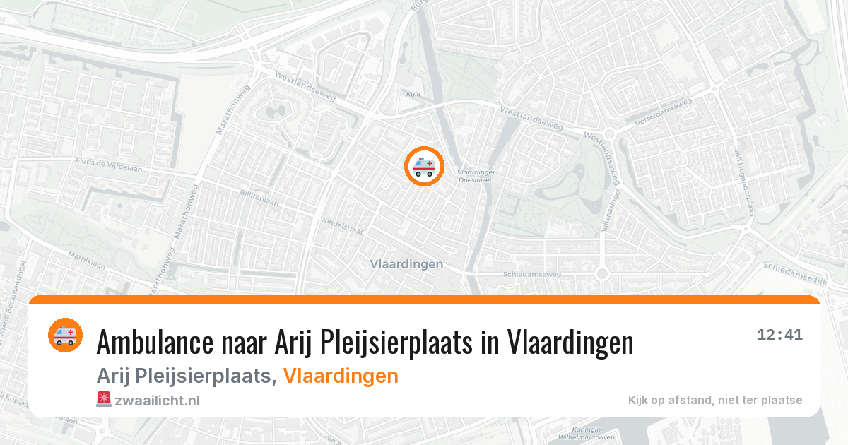 Ambulance naar Arij Pleijsierplaats in Vlaardingen — 13 jun 2026