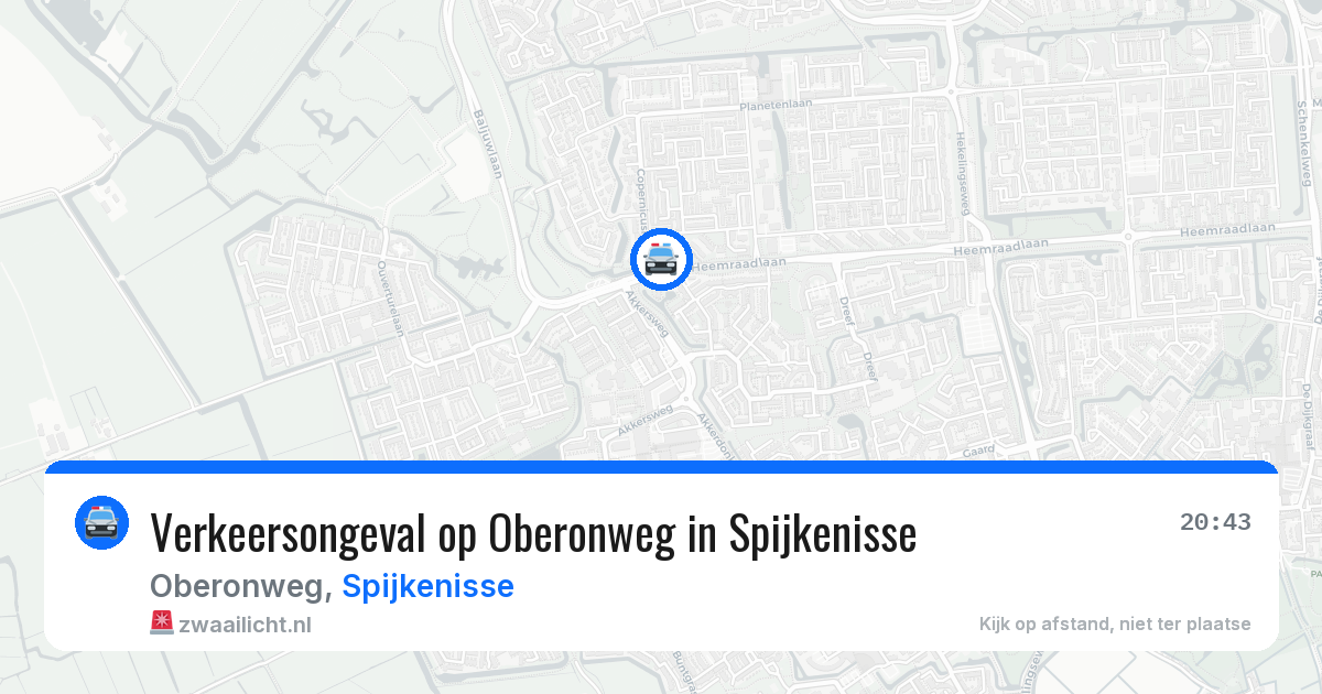 Verkeersongeval op Oberonweg in Spijkenisse — 13 apr 2026