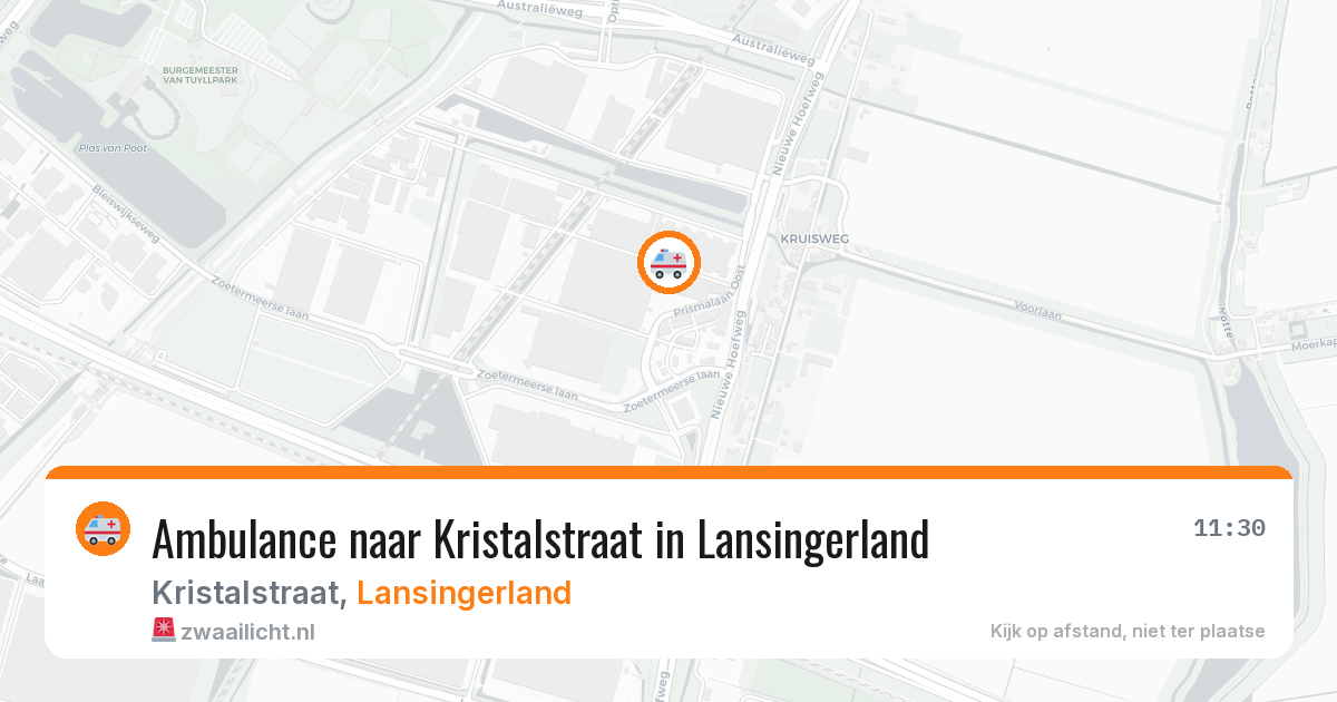 Ambulance naar Kristalstraat in Lansingerland — 11 aug 2026