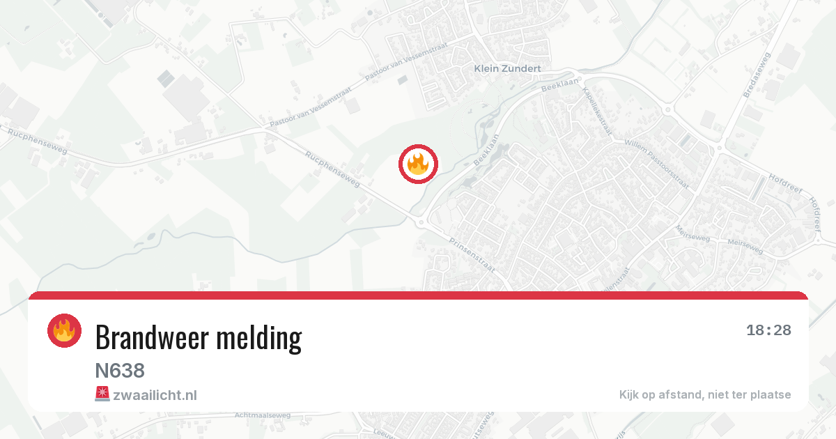 Brandweer melding — 20 mrt 2026