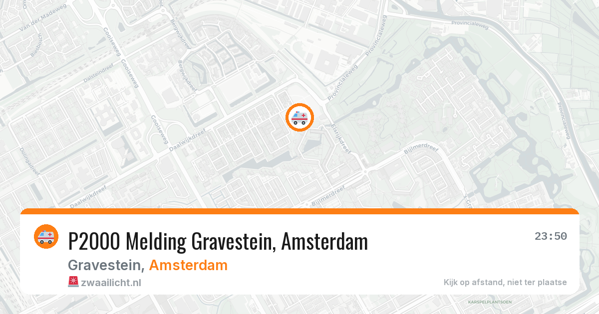 P2000 Melding Gravestein, Amsterdam — 28 mrt 2026