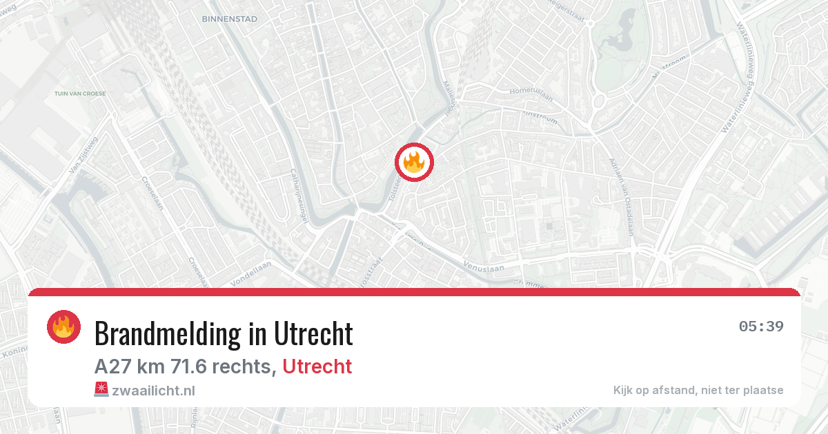 Brandmelding in Utrecht — 8 aug 2026