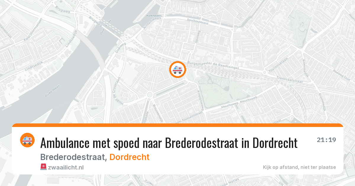 Ambulance met spoed naar Brederodestraat in Dordrecht — 27 apr 2026
