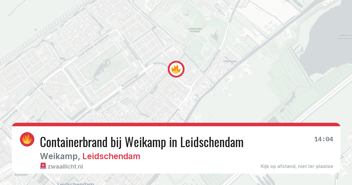 Containerbrand bij Weikamp in Leidschendam — 28 apr 2026