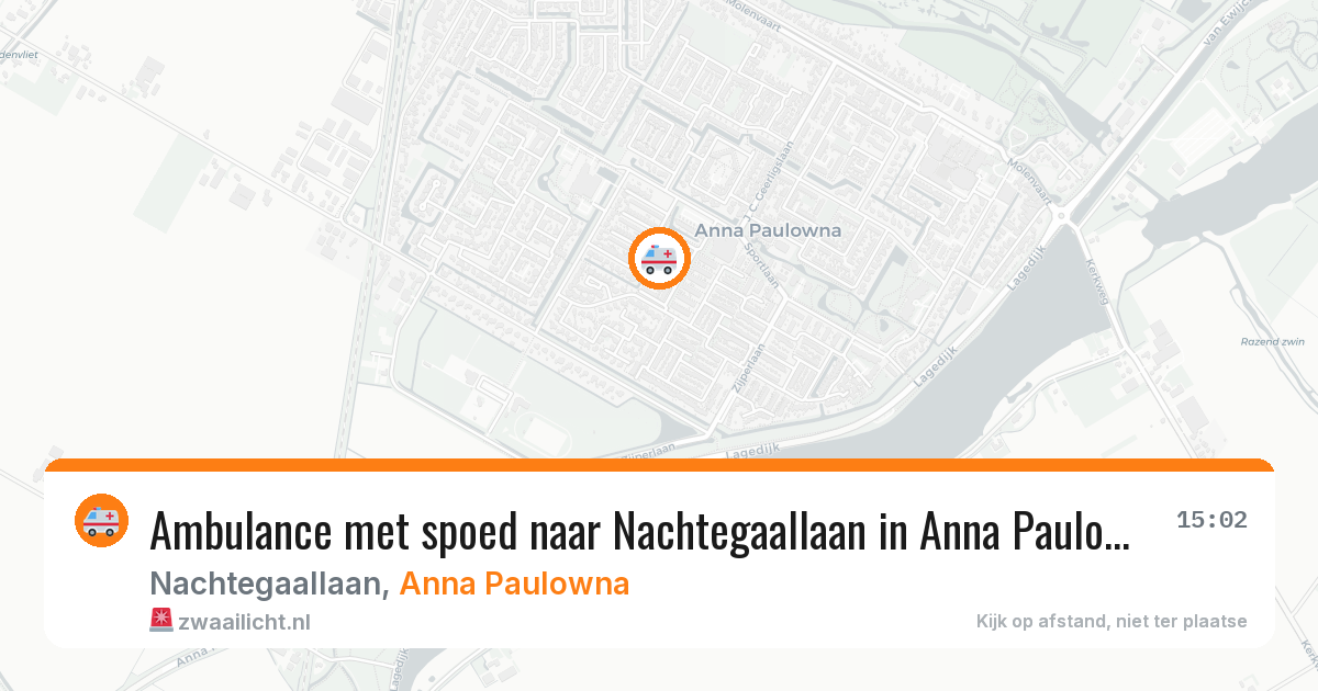 Ambulance met spoed naar Nachtegaallaan in Anna Paulowna — 29 jun 2026