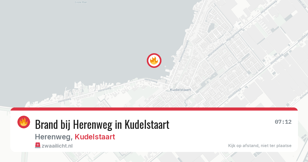 Brand bij Herenweg in Kudelstaart — 12 mrt 2026