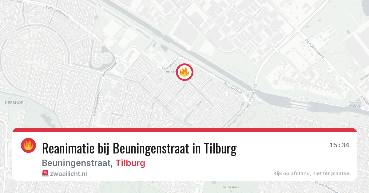 Reanimatie bij Beuningenstraat in Tilburg — 4 jun 2026