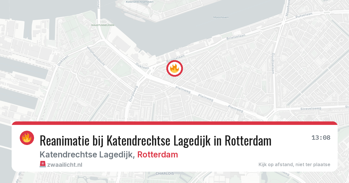 Reanimatie bij Katendrechtse Lagedijk in Rotterdam — 14 aug 2026