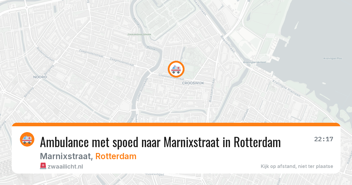 Ambulance met spoed naar Marnixstraat in Rotterdam — 8 feb 2026