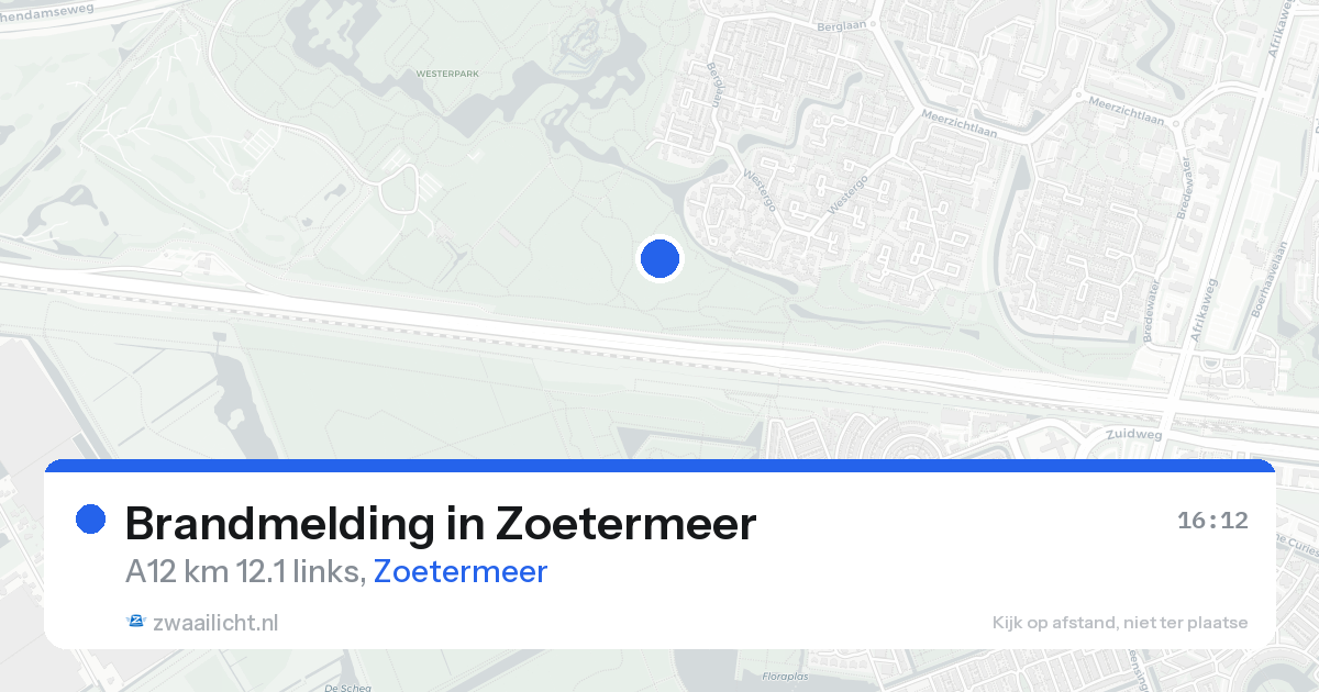 Brandmelding in Zoetermeer — 18 aug 2026