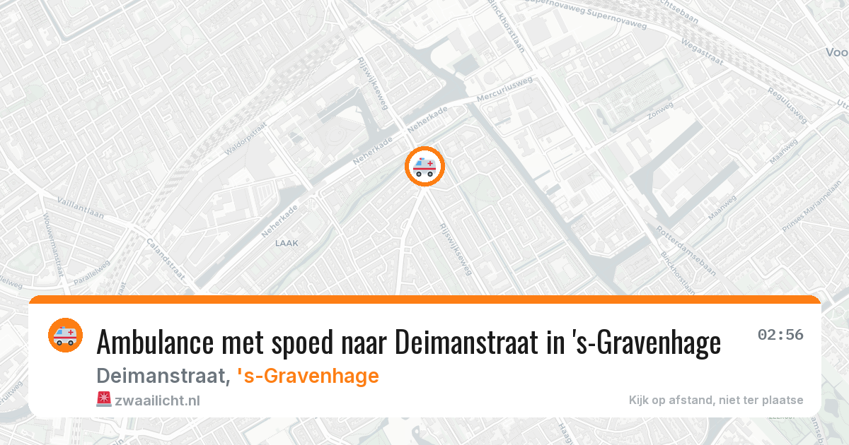 Ambulance met spoed naar Deimanstraat in 's-Gravenhage — 8 mei 2026