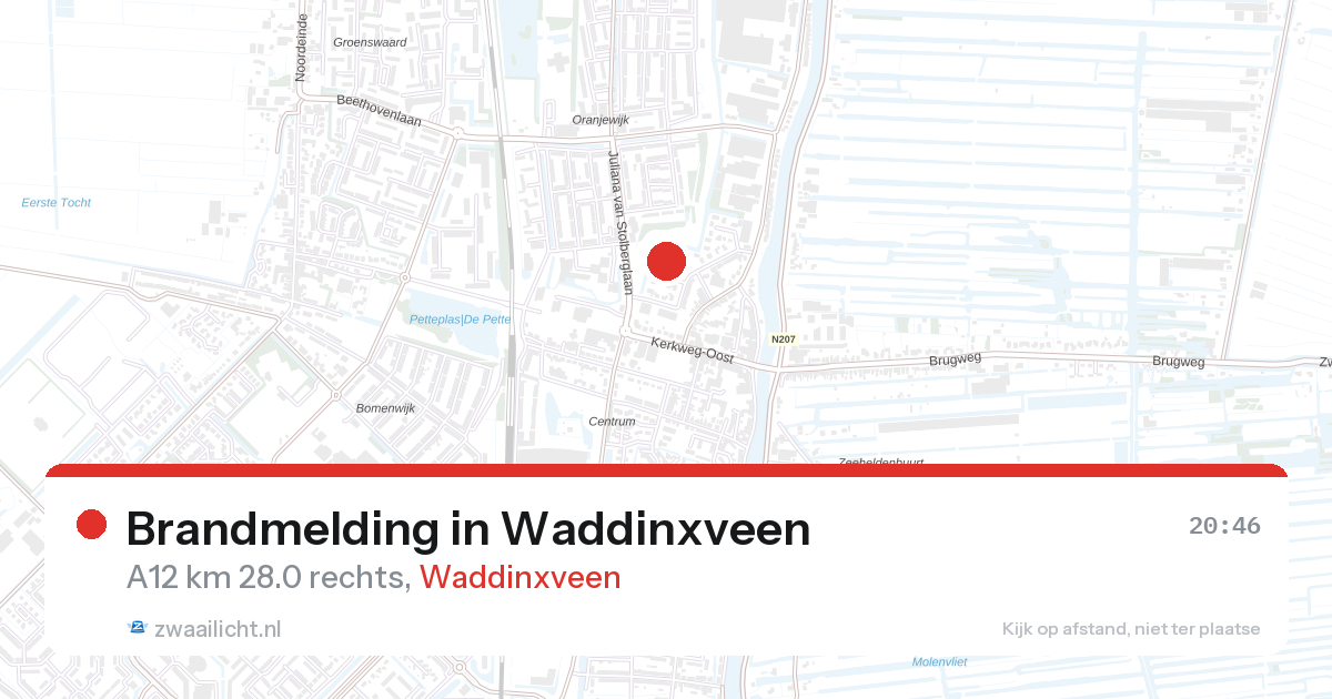 Brandmelding in Waddinxveen — 16 apr 2026