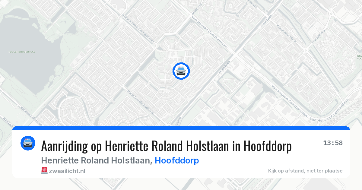 Aanrijding op Henriette Roland Holstlaan in Hoofddorp — 2 apr 2026