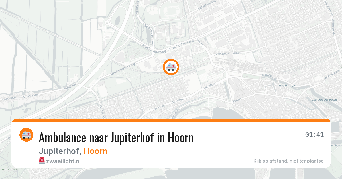 Ambulance naar Jupiterhof in Hoorn — 15 jun 2026