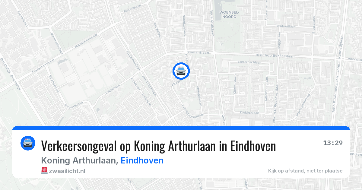 Verkeersongeval op Koning Arthurlaan in Eindhoven — 25 mei 2026