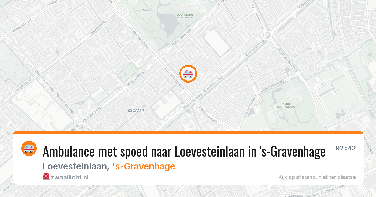 Ambulance met spoed naar Loevesteinlaan in 's-Gravenhage — 27 mrt 2026