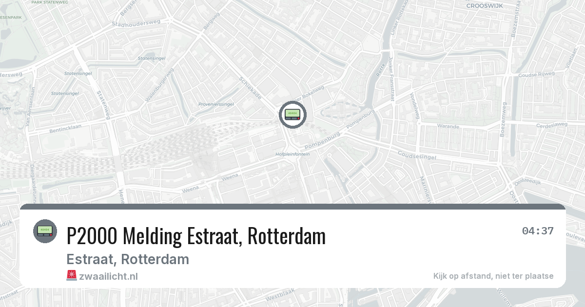 P2000 Melding Estraat, Rotterdam — 27 jun 2026