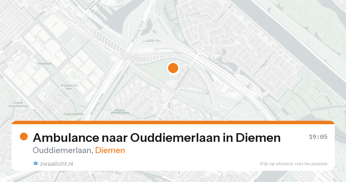 Ambulance naar Ouddiemerlaan in Diemen — 5 jun 2026