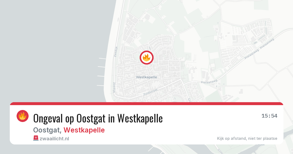 Ongeval op Oostgat in Westkapelle — 8 aug 2026