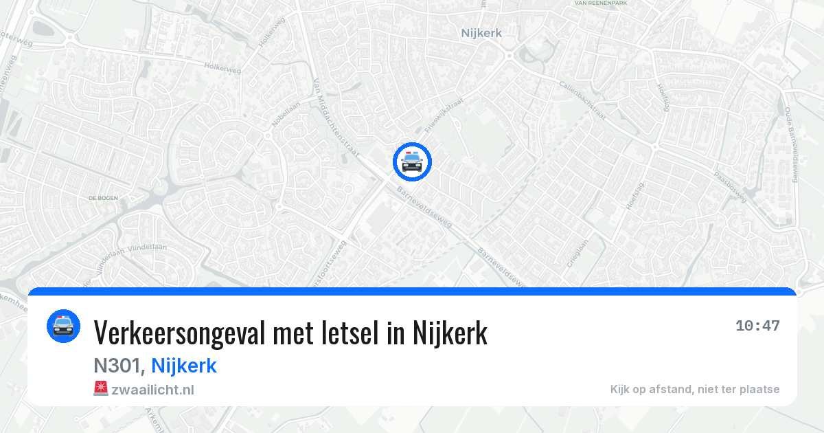 Verkeersongeval met letsel in Nijkerk — 28 apr 2026