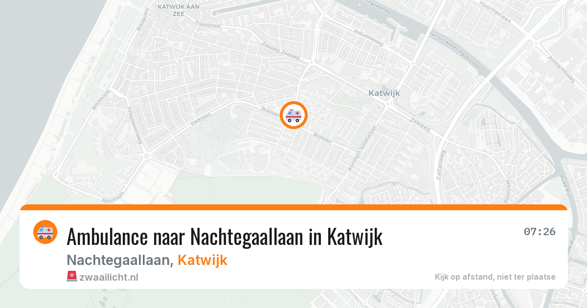 Ambulance naar Nachtegaallaan in Katwijk — 26 jul 2026