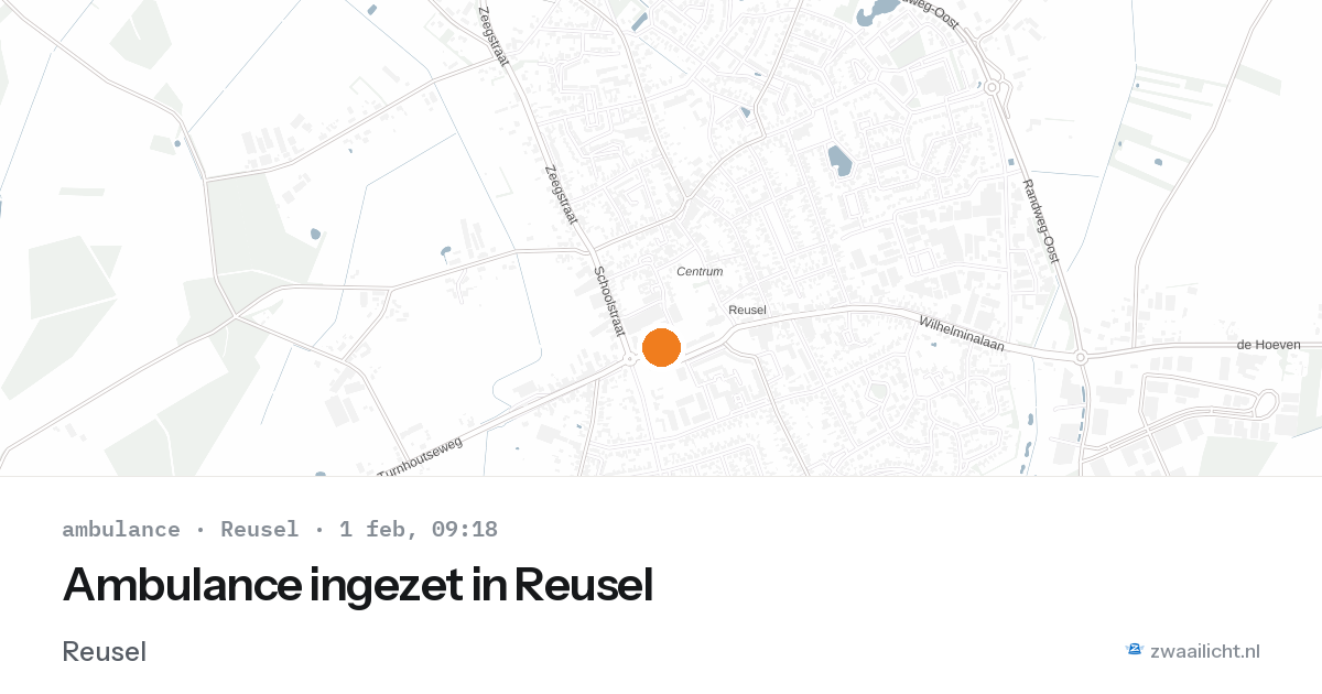 Ambulance ingezet in Reusel — 1 feb 2026