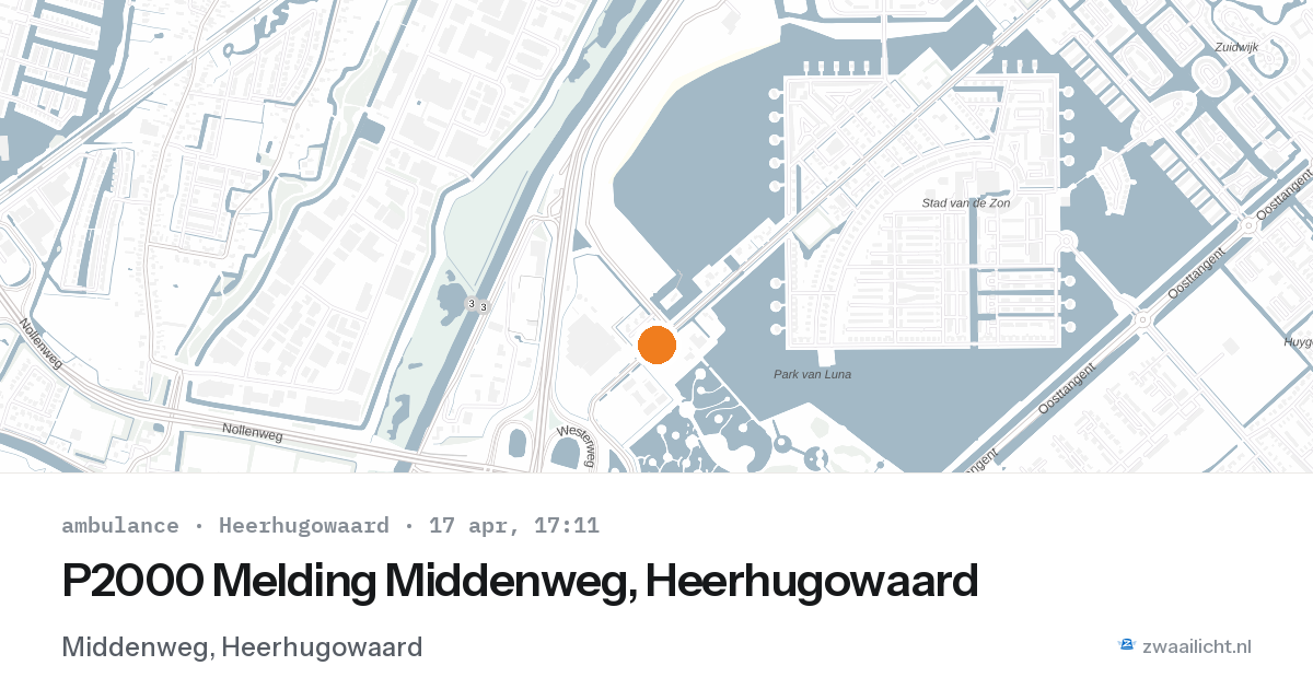 P2000 Melding Middenweg, Heerhugowaard — 17 apr 2026