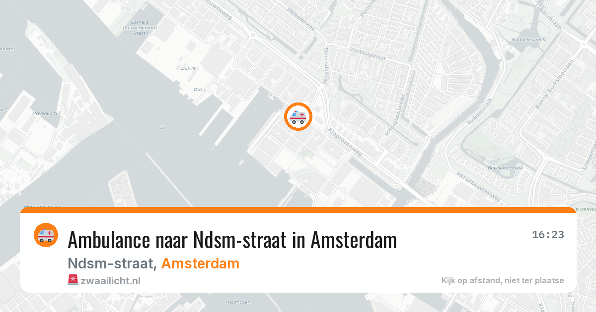 Ambulance naar Ndsm-straat in Amsterdam — 29 jun 2026
