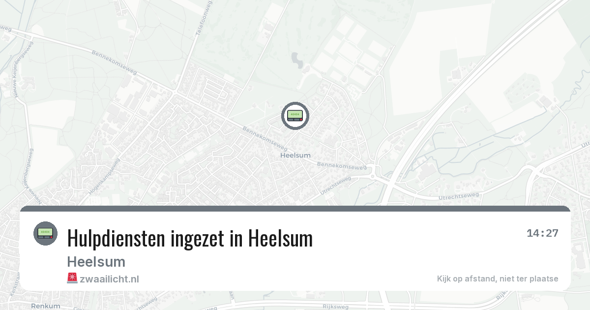 Hulpdiensten ingezet in Heelsum — 7 feb 2026 | 🚨 Zwaailicht.nl