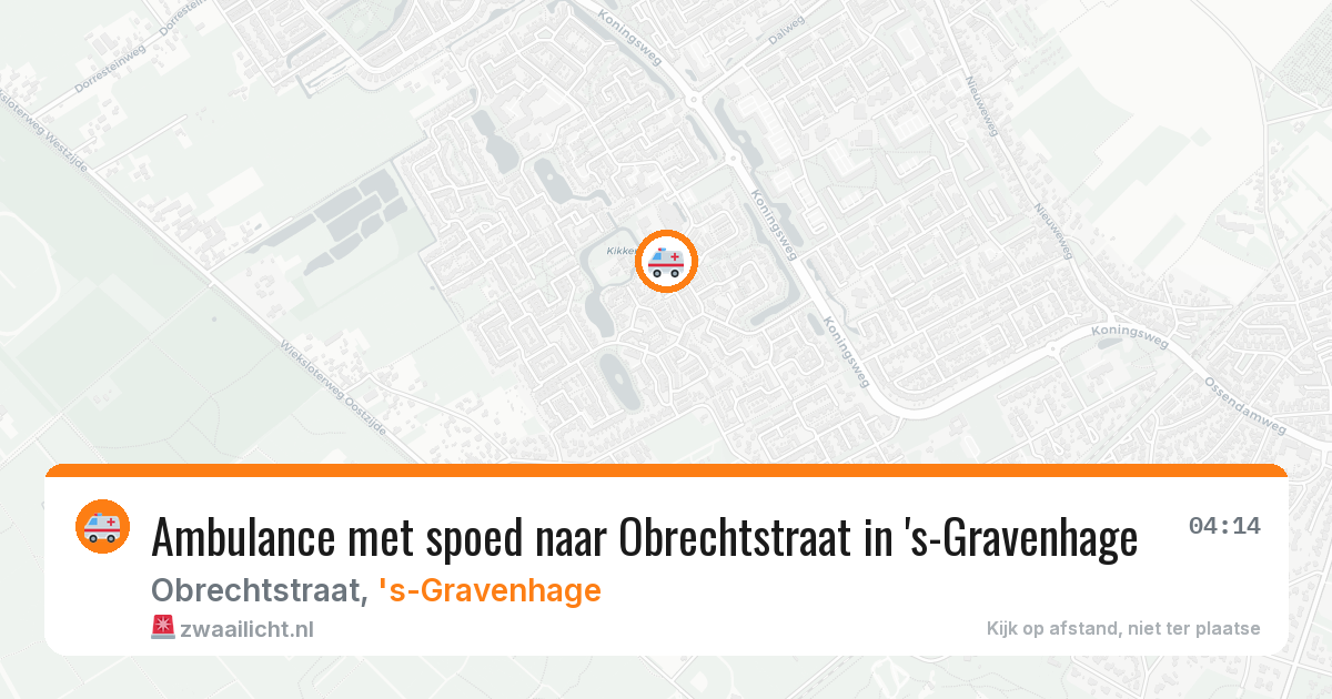 Ambulance met spoed naar Obrechtstraat in 's-Gravenhage — 21 mrt 2026