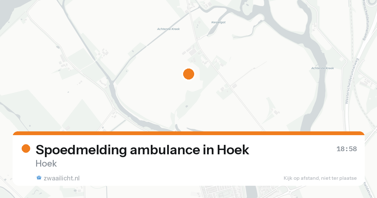 Spoedmelding ambulance in Hoek — 18 aug 2026