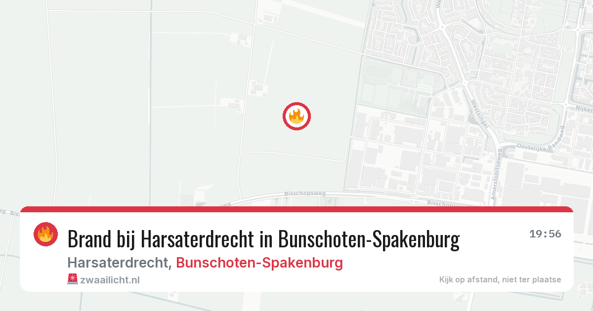 Brand bij Harsaterdrecht in Bunschoten-Spakenburg — 20 jun 2026