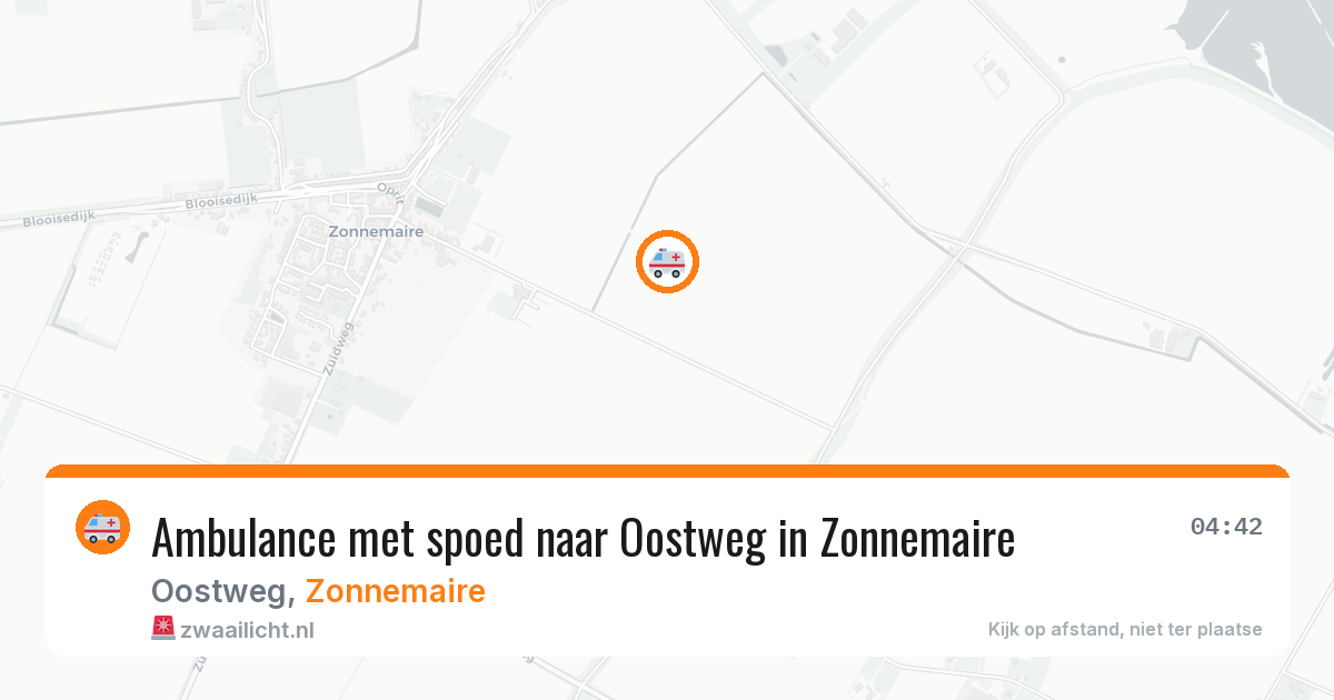 Ambulance met spoed naar Oostweg in Zonnemaire — 1 aug 2026