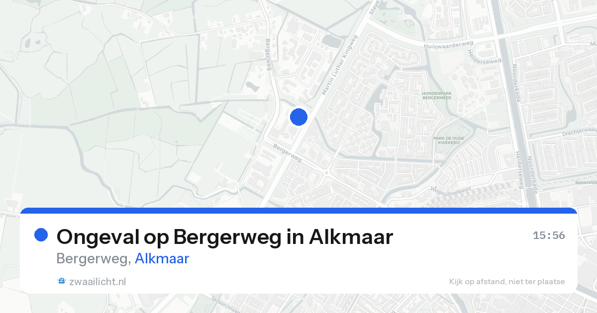 Ongeval op Bergerweg in Alkmaar — 19 aug 2026