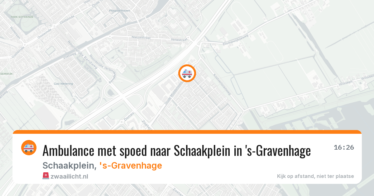 Ambulance met spoed naar Schaakplein in 's-Gravenhage — 19 jun 2026