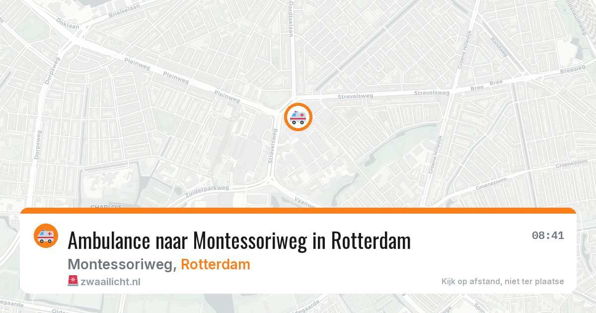 Ambulance naar Montessoriweg in Rotterdam — 11 aug 2026